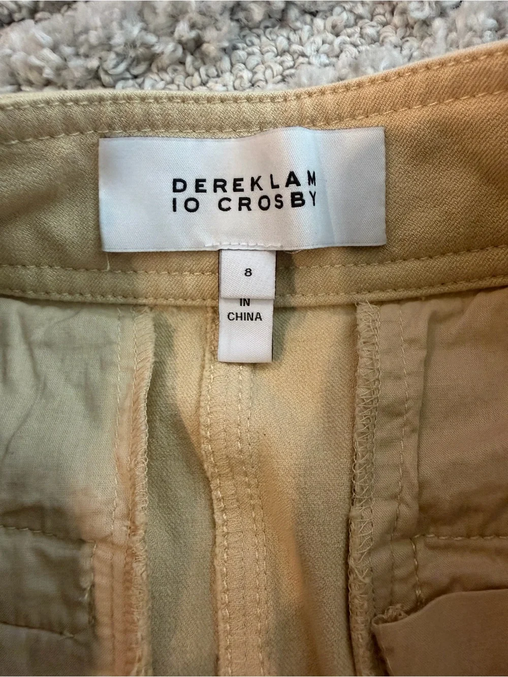 EUC Size 8 Derek Lam 10 Crosby Mika Snap Shorts in Khaki - Picture 6 of 7